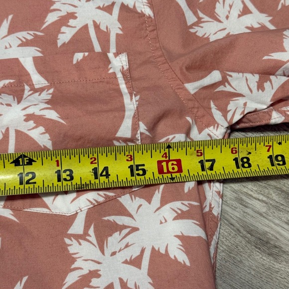 Goodfellow & Co‎ Mens Slim Fit Palm Tree Print Short Sleeve Button-Down Shirt - Picture 3 of 4